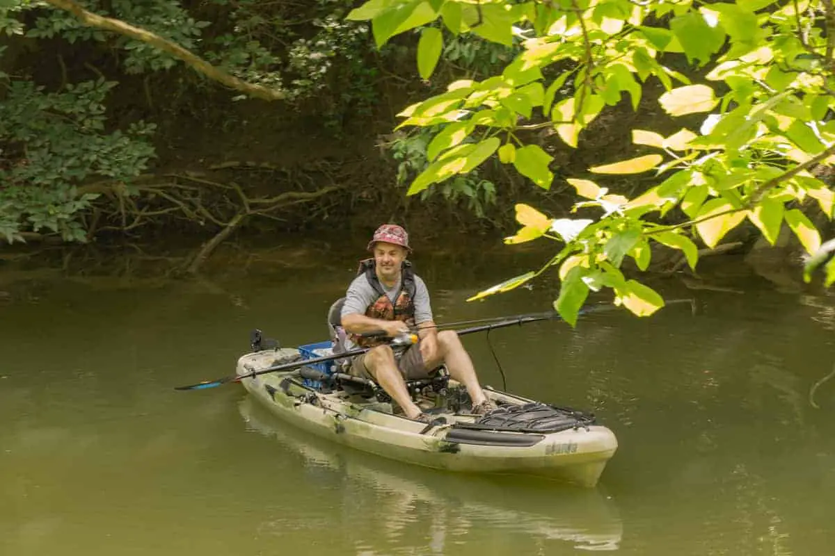 Photo of Fisherman Casting From a Kayak